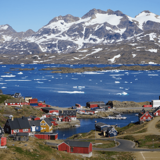 greenland village fjorn