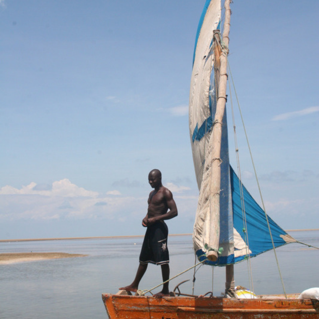 mozambique man on boat